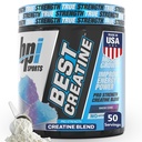 BPI Sports Best Creatine - Kreatinmonohydratpulver för män och kvinnor, Himalayan Salt - Styrka, Pump, Endurance, Muscle Growth, Muscle Definition - No Bloat - Snow Cone - 50 portioner - 10,58 Oz