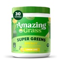 Amazing Grass Greens Blend Energy: Smoothie Mix, Super Greens Powder & Plant Based Caffeine med Matcha Green Tea & Beet Root Powder, Lemon Lime, 30 portioner (Packaging May Vary)