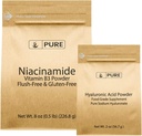 PURE ORIGINAL INGREDIENTS Niacinamide & Hyaluronsyra Bundle, Vattenlösligt, Fint Pulver