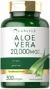 Carlyle Aloe Vera Softgel Capsules 20.000mg | 300 greve | Aloe Vera Gel Supplement | Icke-GMO, Gluten Free