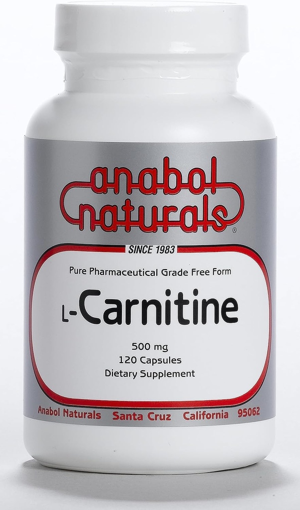 Anabol Naturals L-Carnitine 120 kapslar - 500mg Pure L-Carnitine Per Capsule, 120 portioner