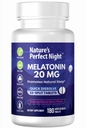 Naturens perfekta natt | Melatonin 20mg | 180 Snabbupplösta tabletter | Natural Mixed Berry smak | Hög styrka | Sugar Free | Vegan | Gluten Free | Värdestorlek