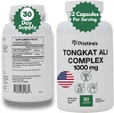 Tongkat Ali 1000MG Extract Supplement -30 Day Supply - Athletic Performance Support - Natural Aphrodisiac, Testosterone & Immunity Support - Potent Antioxidant Fördelar