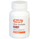 Rugby Zinc Sulfate 220 mg tabletter - Tillverkad med Zink Sulfate Heptahydrat - Kosttillskott - 100 greve (1 Pack)
