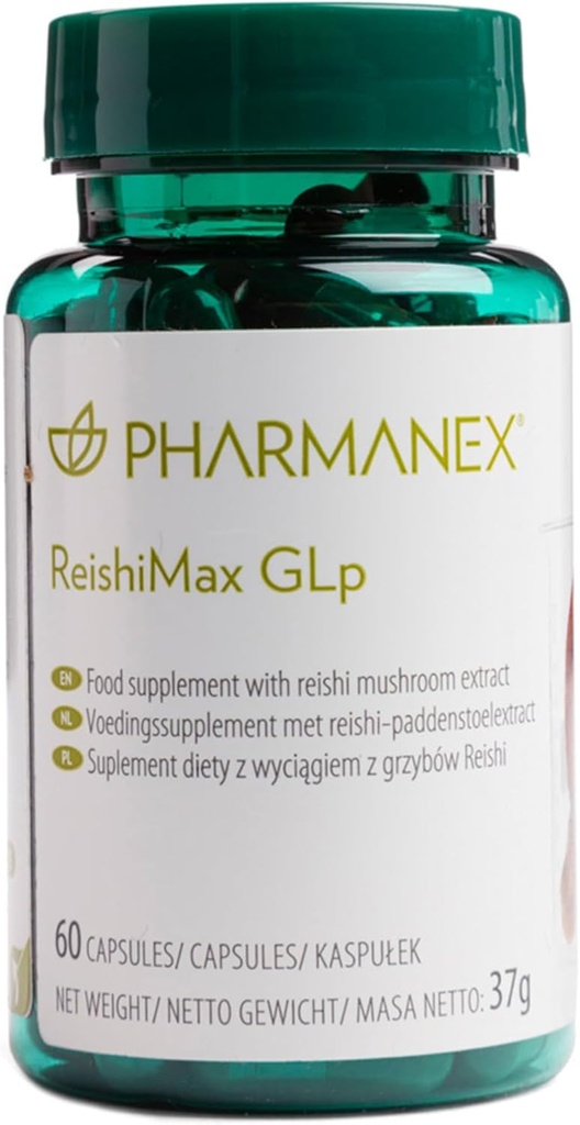 ReishiMax Immune Support Supplement, Red Reishi Mushroom Extract, 60 kapslar, ökar immunhälsa, stöder energi, vitalitet och övergripande Wellness
