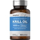 Piping Rock Krill Oil 1000mg Softgels | 60 greve | Tillskott för kvinnor och män | med Omega 3, Astaxanthin, EPA, DHA | Non-GMO, Gluten Free