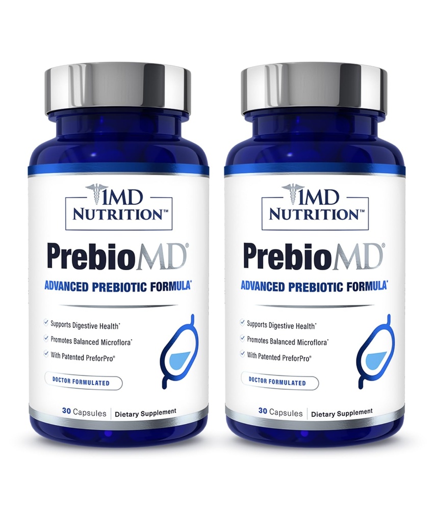 1MD Nutrition PreBioMD - Prebiotisk med PreforPro | Stöd Hälsosam matsmältning och fördelaktiga bakterier