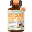 Glukosaminsulfat med Hyaluronsyra, Boswellia, Black Pepper & MSM Supplement - 5-i-1 gemensamma tillskott för män och kvinnor - Gemensam hälsa, rörlighet och benstyrka - FSA Berättigade 60 Caps