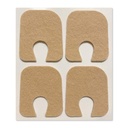 Aetna Foot Products - Adhesive Felt U-Shaped Callus eller Toe Pads, Pack på 100, 1/8 "Tjock