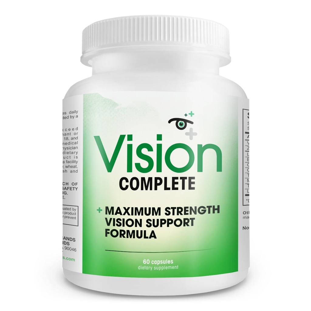 Vision Komplett Natural Eye Support Formel Maximal Strength Vision Support Blend av Lutein i ett dagligt Vision Supplement.