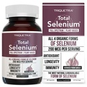 Totalt Selen - 200 mcg, Plant-Based Selenium - Full Spectrum, Innehåller 4 Essential Organic Forms of Selenium Inklusive Selenomethionine - härrör från vitlök - 60 kapslar