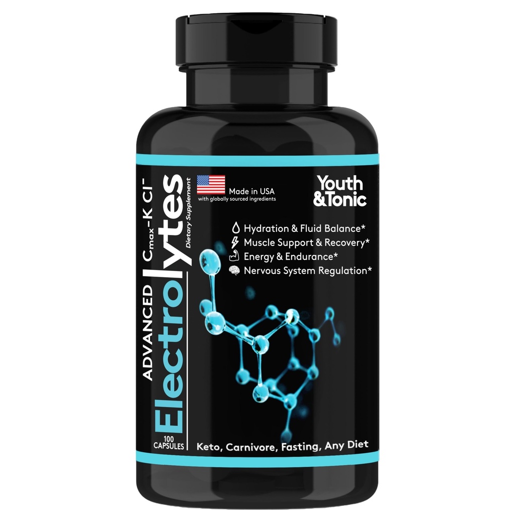 Komplett Electrolyte Supplement Pills High Absorption | Cmax Potassium Chloride Magnesium Sodium Calcium Zinc | Boost Endurance Muscle Recovery Mental Focus | Salt Electrolytes tabletter | Keto Friendly