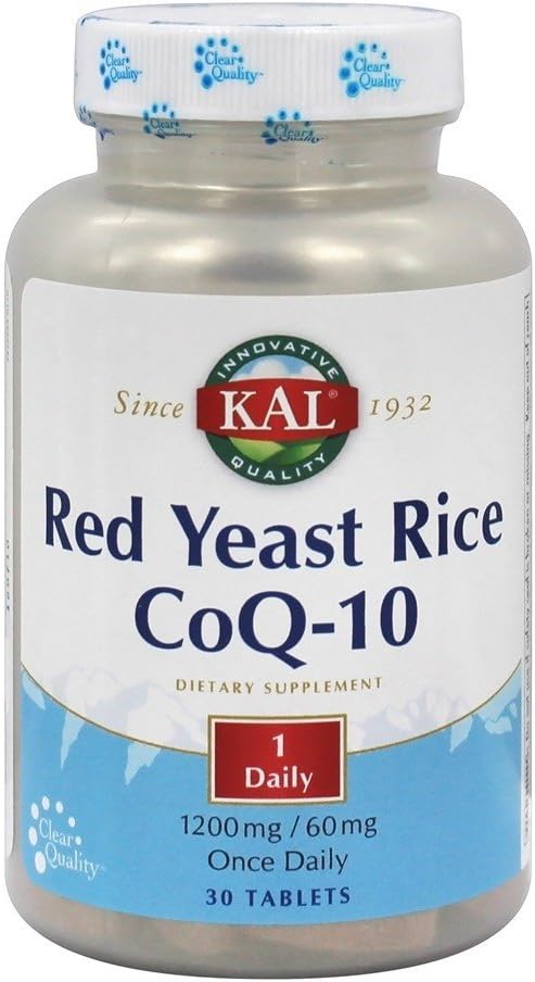 Red Yeast Rice CoQ10 När dagliga Kal 30-flikar
