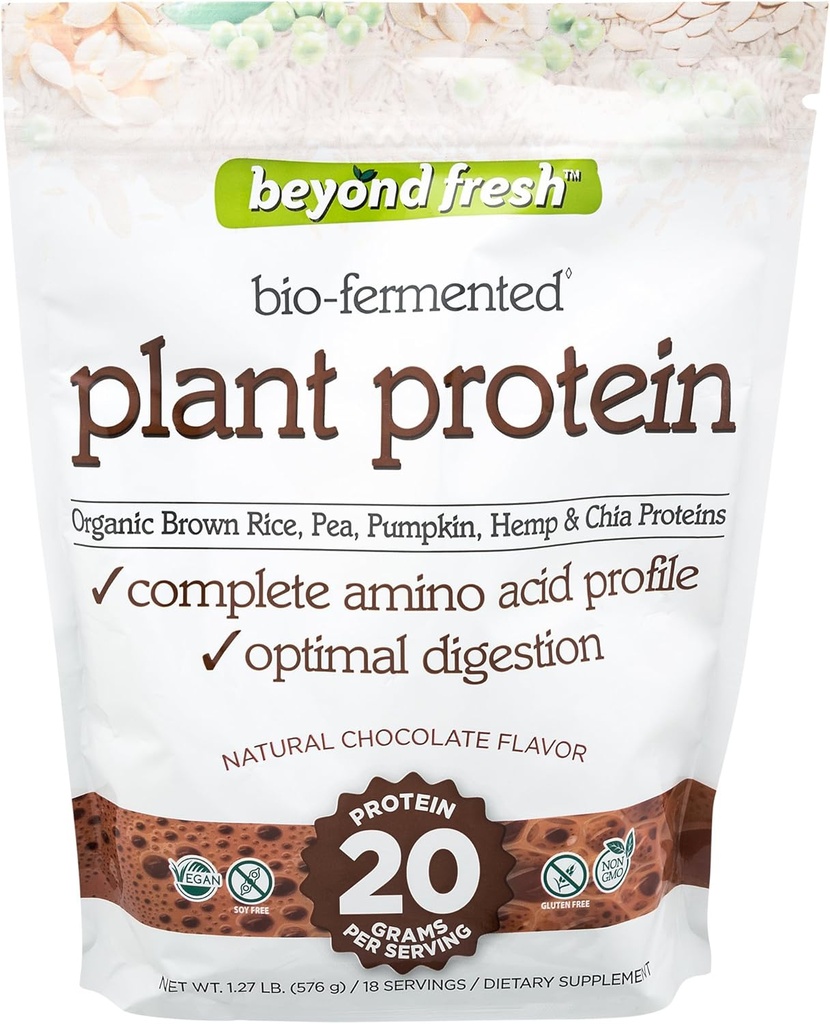 Utöver Fresh Plant Protein – Choklad, Fullständig Aminoacid Profile, Optimal Digestion, 20gram Protein, 18 portioner