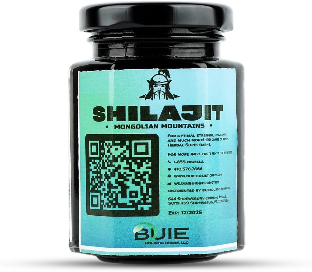 Autentisk mongolisk Shilajit | från Altai Mountains | Pure Shilajit Resin | Natural Source of Fulvic Humic Blend | Ayurvedic Rasayana Rejuvenation Herbal Supplement | 100 GMS (3,5 Fl oz)