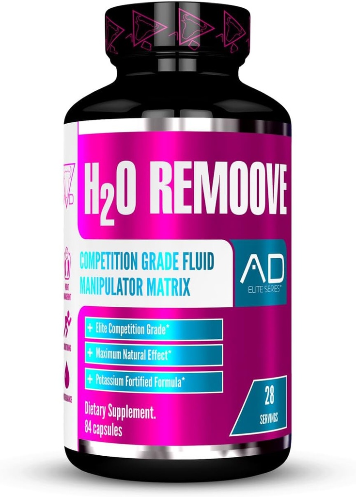 Projekt AD H2O Ta bort Nutural Diuretice Water Management System, Innehåller en kalium-Sparing Formel utformad för att främja en torr, Leaner och mer Vascular Looking Physique (28 portioner)