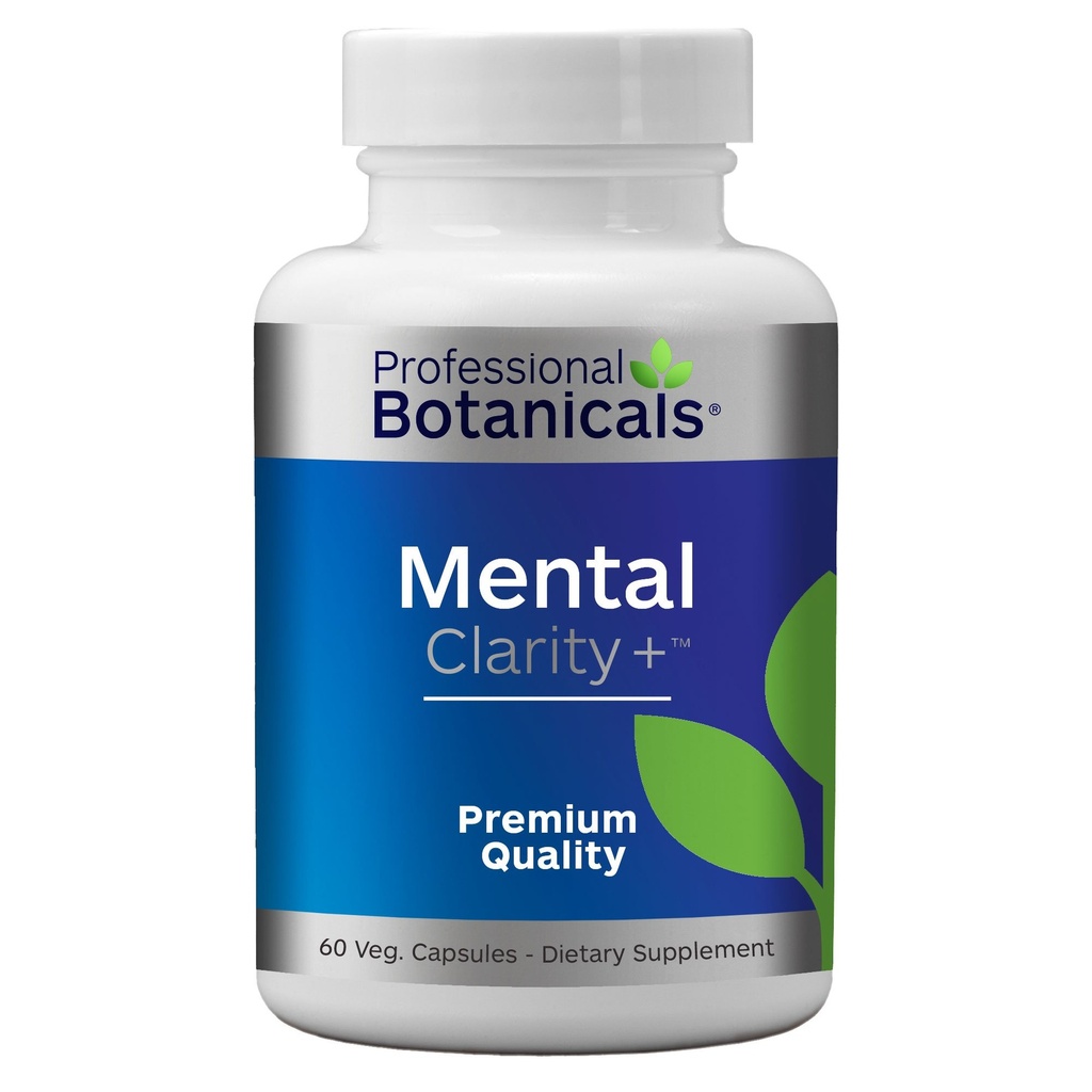 Professional Botanicals Mental Clarity, Brain Supplement for Focus, Energy, Memory & Clarity - 60 Vegetarian Capsules