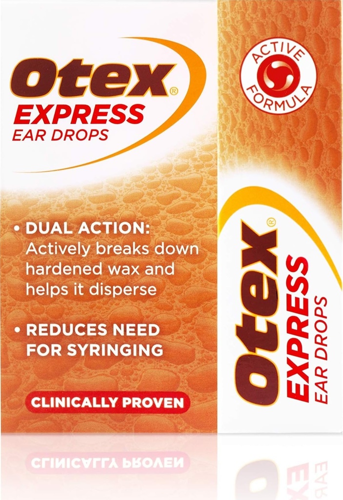 Otex Express Ear Drops för Hardened Ear Wax, 10 ml