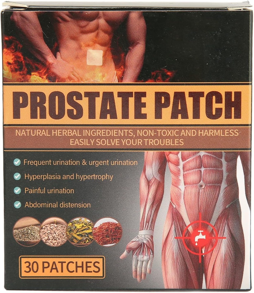 Prostate Care Patches, 30Pcs Discomfort Relieving Male Prostate Health Treatment Navel Patch Bladder Patches för Prostate Health Promote Navel Urination