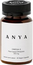 ANYA Omega 3 med 300mg DHA och EPA, Clean Ingredients, Non-GMO, 100% Vegan, Gluten, Soja och Dairy Free. Tillägg för kvinnor, Prenatal Postnatal Vitamin för amning och Laktationsstöd