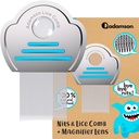 Adamson Lice Comb - Rostfritt stål löss Comb för barn - Effektiv Nit Comb - Lice Combs för tjockt hår - Hållbart och lätt att rengöra - Peine para Piojos y Liendres para Niñas