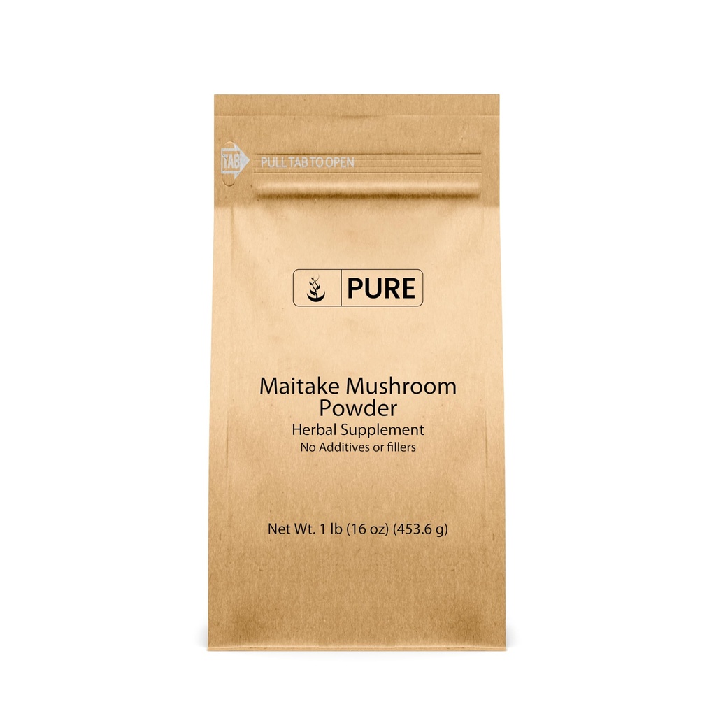 Rena ursprungliga ingredienser Maitake Mushroom Powder (1lb) Hen-of-The-Woods, Non-GMO, Lab-Verified.