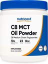 Nutricost C8 MCT oljepulver 23 portioner (8oz) - 95% C8 MCT oljepulver