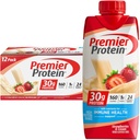 Premier Protein Shake, jordgubbar & Cream, 30g Protein, 11 fl oz, Pack av 12 (Packaging May Vary)