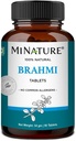 Brahmi tabletter - 90 tabletter, 1000 mg | 45 dagars leverans | av mi Nature | 100% naturliga brahmi tabletter | Vegan | Bacopa Monnieri | från Indien