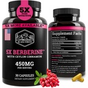 Black Forest 5X Berberine en Dihydroberberine Supplement (Super Berberine Nu 5X effektivare än vanliga Berberine HCL) Bästa Dihydroberberine med Ceylon Cinnamon - Liknande Berberine Phytosome