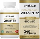 Riboflavin Vitamin B2 Supplement - B-2 Vitamin - Boosts Energy Metabolism & Cellular Function - Dagliga näringstillskott för män och kvinnor - 400 mg kapslar - 240 greve