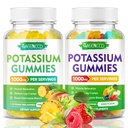 Kaliumcitrat Gummies 1000mg, High Potency Potassium Supplement Gummies för vuxna kvinnor och män, kalium Gummies Support Leg Cramps & Muscle Health, Pineapple & Mixed Fruit smak
