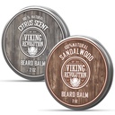 Viking Revolution Citrus och Sandalwood Beard Balm - Butter med Argan Oil, Softener med Jojoba Oil, Moisturizer med Beeswax - Wax för Män med Mango Butter (2oz, 2 Pack)