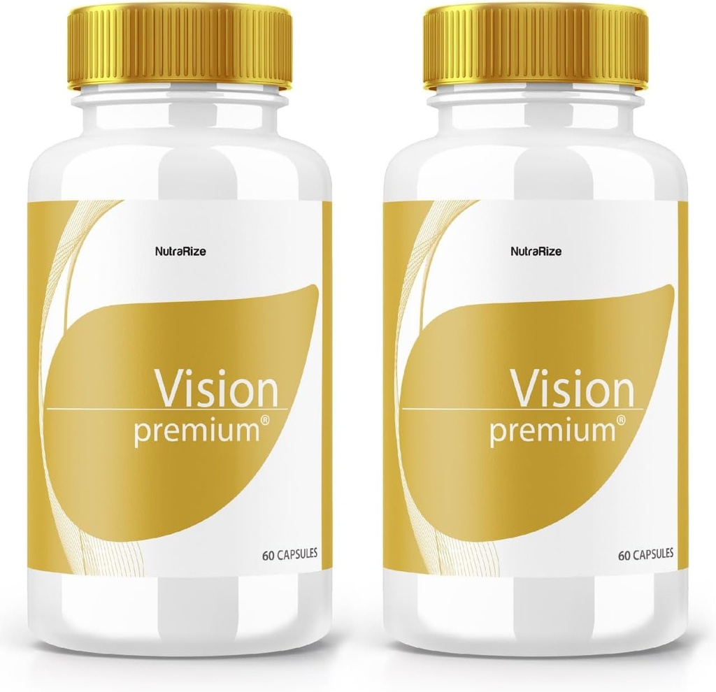 (2 Pack) Vision Premium, Premium Eye Support Supplement, Vision Premium för att förbättra koncentration och fokus, Vision Premium All-Natural Pills för hälsosamma ögon, VisionPremium Reviews (120 kapslar)