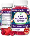 Lunakai USA Made Kids Melatonin Gummies 1mg - Säker och naturlig sömnhjälp för barn 2 + - Icke-GMO, Vegan, Glutenfri - 60 greve
