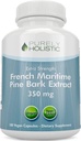 Rent Holistic Pine Bark Extract 350mg 180 Vegan Capsules 95% Proanthocyanidins - Franska Maritime Pine Bark Extract - Non GMO & Pesticide Free Antioxidant Supplement