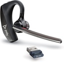 Poly Voyager 5200 UC Wireless Headset & Charging Case (Plantronics) - Single-Ear Headset w/Noise-Canceling Mic - Connect Mobile/Mac/PC via Bluetooth - Fungerar w/Teams, Zoom
