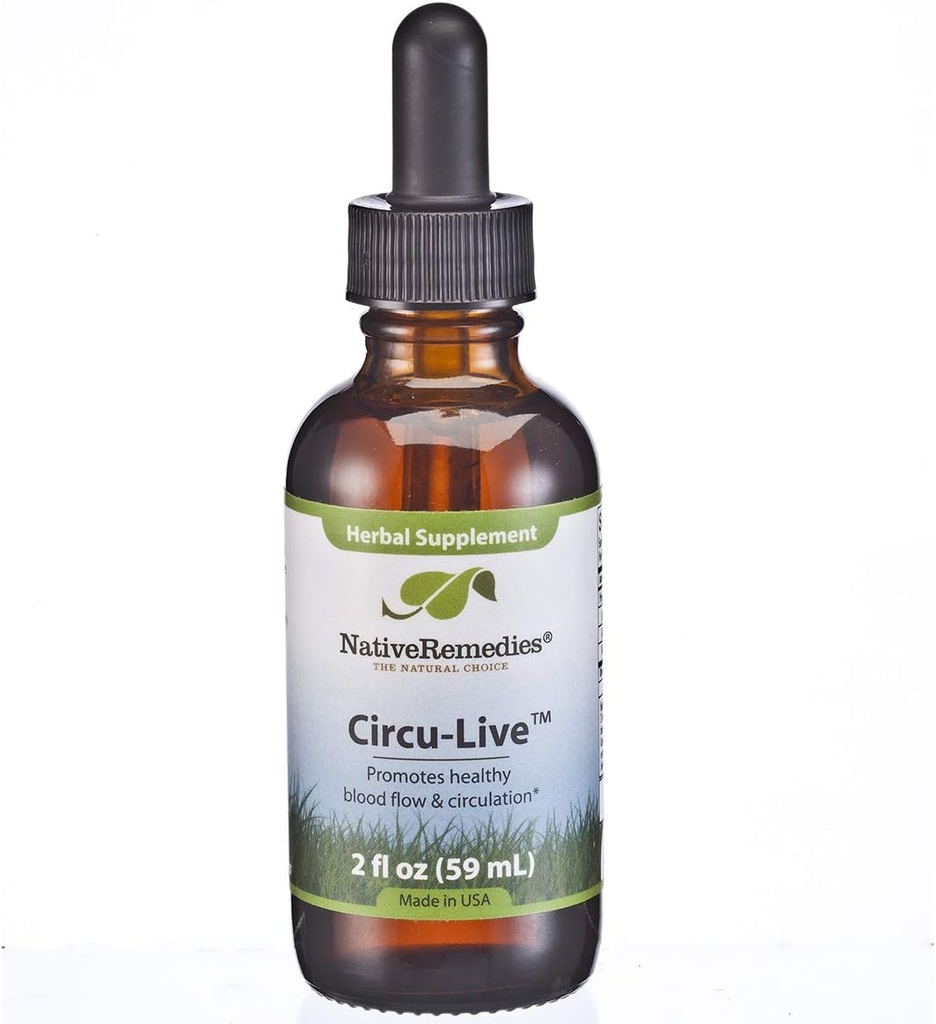 Native Remedies Circu-Live - All Natural Herbal Supplement främjar blodflöde och hälsosam cirkulation, 2 Fl oz.