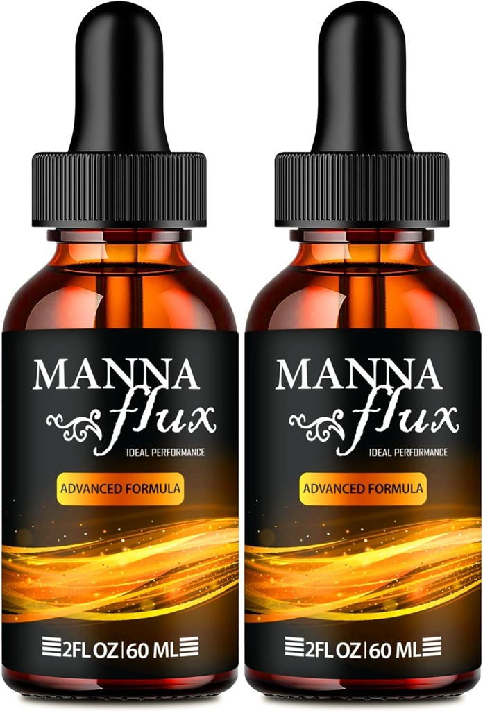 Manna flux Drops, Mannaflux Support Supplement Liquid Drops - Maximum Strength, Manna Flux Health & Wellness Drops, Mannaflux All Natural Formula, Manna Flux Liquid Drops Reviews (2 Pack)