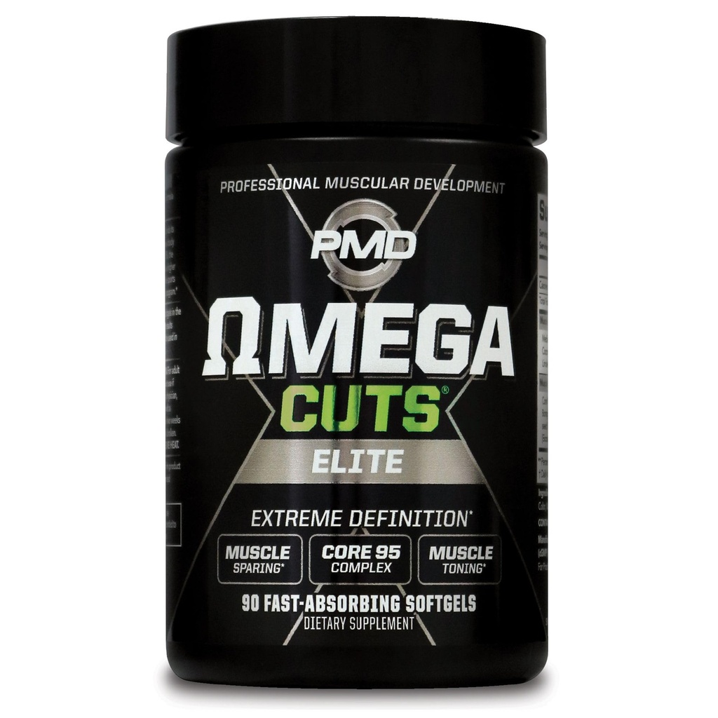 PMD Sports Omega skär Elite Fat Loss-Muscle Defining Formel - Omega Fatty Acids, MCT och CLA för muskeldefinition och underhåll - Keto Friendly för kvinnor och män - Stimulant Free (90 Softgels)
