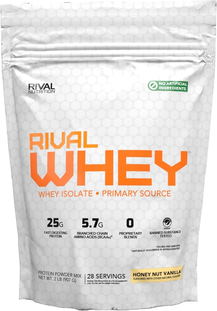 Naturligt smaksatt Rival Whey - Honey Nut Vanilla 2lb