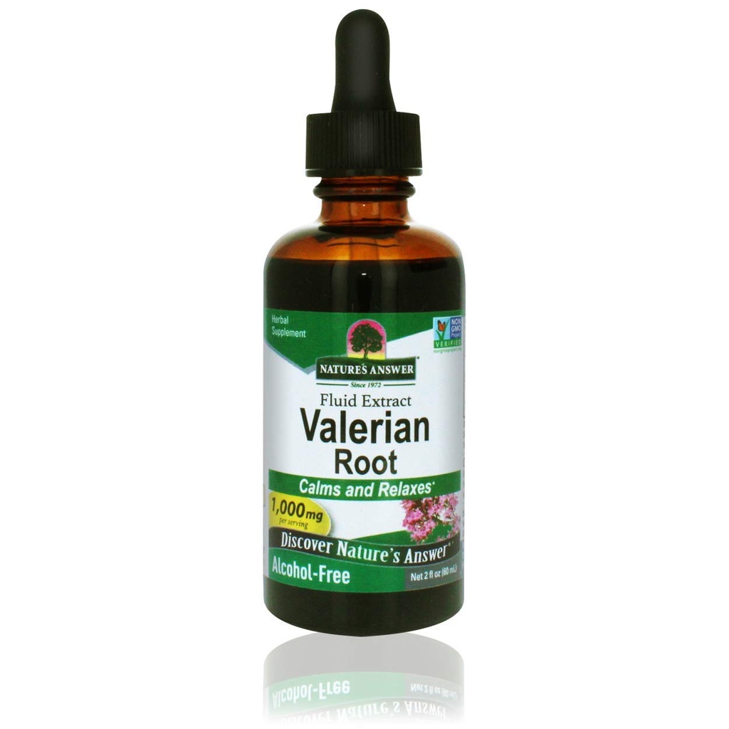 Naturens svar Valerian Root 2 Ounce Extract - Alkoholfri, Gluten Free, Kosher, Non-GMO, Made in USA - Calming & Relaxation Support - Valerian Root for Sleep, Rest Aid