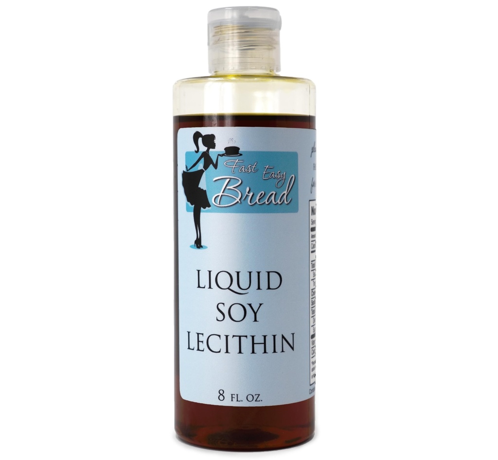 Fast Easy Bread Soy Lecithin Liquid (8 oz) | Easy-to-Use | Finns i Mess-Free Squeezable Bottle | Natural Food-Grade Emulsifier | Förbättrar Dough Texture och Ingredient Distribution