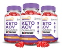 (3 Pack) Turbo Ripped Keto ACV Gummies Extreme 2000MG Turbo Ripped Keto Gummies Apple Cider Vinegar Formulerad med Pomegranate Beet Juice Powder B12 Vegan Non GMO 180 Gummys