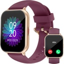 RUIMEN Smart Watches for Men Women (Answer/Make Calls, 2 Bands Included), 1,8" Smartwatch för iOS/Android Phones, Fitness Tracker Heart Rate/Sleep Monitor Digital Watch Waterproof Purple