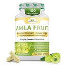 Organiska Veda Amla kapslar - 1500mg, 300 kapslar Organic Whole Fruit Amla Powder - Naturlig Vitamin C för immunitet, hudstrålning, antioxidanter - Vegan, icke GMO, Raw Vitamin C Supplements