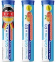 Tyska Calcium + vitamin D Drink Effervescent tabletter 60 portioner Orange-Grapefrukt smak - 500 mg Calcium, 2,5 μg Vitamin D3 - T&D Pharma - Tillverkad i Tyskland