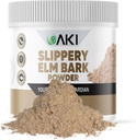 AKI Slippery Elm Bark Powder - Plant-Based Protein, Soothing Remedy för Digestive Wellness & Throat Comfort - Vegan-Friendly, Gluten-Free, Non-GMO & Free från Artificial Additives (4oz/113g)