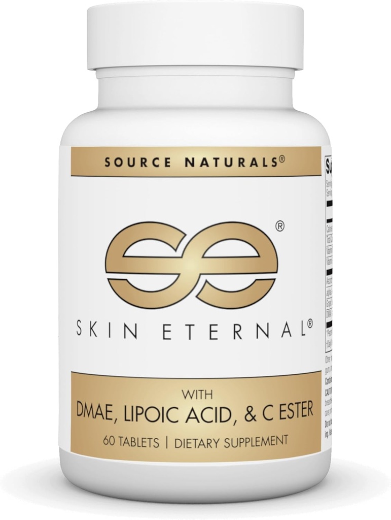 Källa Naturals Skin Eternal Tablet med DMAE, LIPOIC Acid, & C Ester - 60 tabletter
