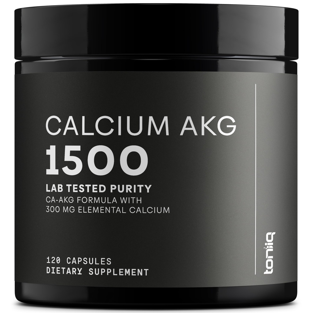 Toniiq 1500mg Ultra High Purity Ca AKG Supplement - 99% + Högre renade och biotillgängliga Calcium Alpha-Ketoglutarate - Calcium AKG Longevity Supplement - 120 Ca-AKG Vegetariska kapslar